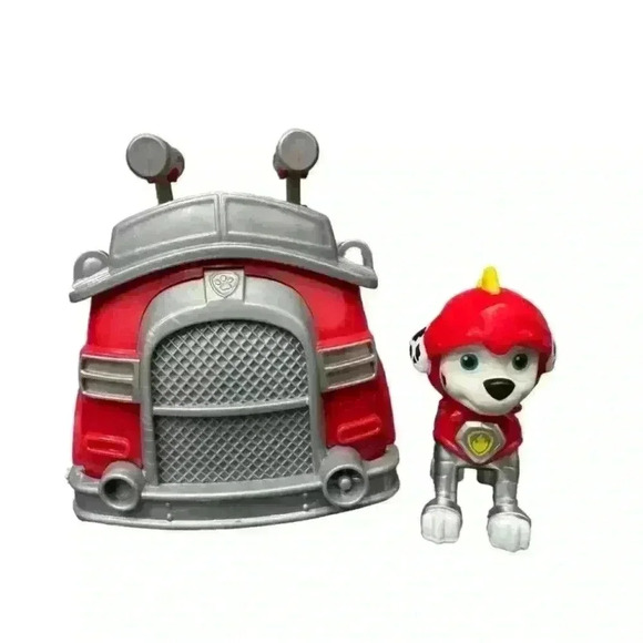 Paw Patrol Dino Marshal Pup & Water Canon Fire Truck - Picture 1 of 7
